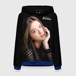 Толстовка-худи женская Blackpink Cute Jisoo Kim, цвет: 3D-синий