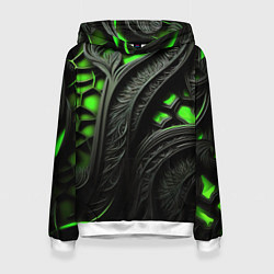 Женская толстовка Green black abstract