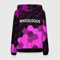 Толстовка-худи женская Watch Dogs pro gaming: символ сверху, цвет: 3D-черный