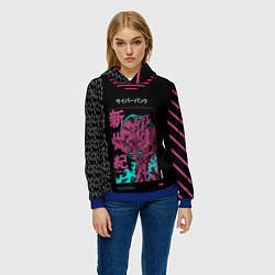 Толстовка-худи женская Евангелион Ева 01, цвет: 3D-синий — фото 2