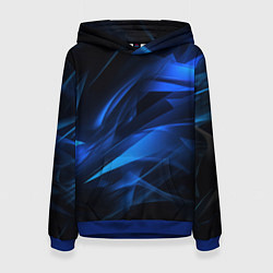Женская толстовка Black blue texture