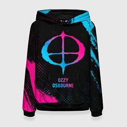 Толстовка-худи женская Ozzy Osbourne - neon gradient, цвет: 3D-черный