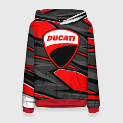 Женская толстовка Ducati - red stripes