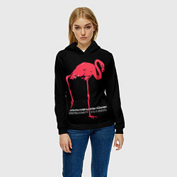 Толстовка-худи женская Фламинго - Мюнхен, цвет: 3D-черный — фото 2