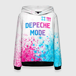 Женская толстовка Depeche Mode neon gradient style: символ сверху
