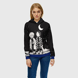 Толстовка-худи женская Троица из Клинок рассекающий демонов, цвет: 3D-синий — фото 2