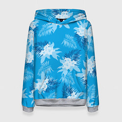 Женская толстовка Синие цветы - Vice city - new ver