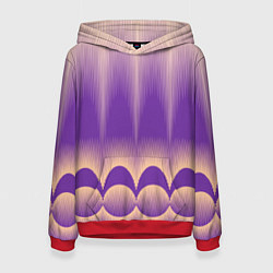 Женская толстовка Фиолетовый градиент в полоску