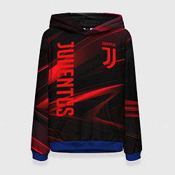 Женская толстовка Juventus black red logo