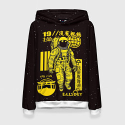 Толстовка-худи женская Space - japan style, цвет: 3D-белый