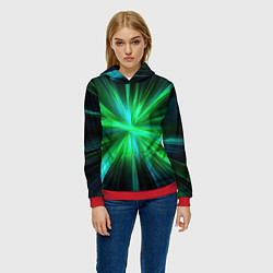 Толстовка-худи женская Green light, цвет: 3D-красный — фото 2