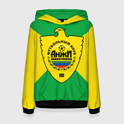 Толстовка-худи женская ФК Анжи, цвет: 3D-черный