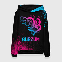 Толстовка-худи женская Burzum - neon gradient, цвет: 3D-черный