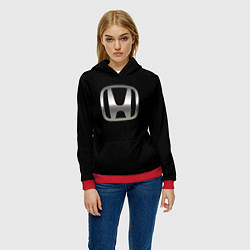 Толстовка-худи женская Honda sport auto, цвет: 3D-красный — фото 2