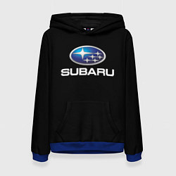 Толстовка-худи женская Subaru sport auto car, цвет: 3D-синий
