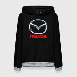 Толстовка-худи женская Mazda japan motor, цвет: 3D-меланж