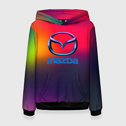 Толстовка-худи женская Mazda gradient, цвет: 3D-черный
