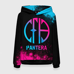 Толстовка-худи женская Pantera - neon gradient, цвет: 3D-черный