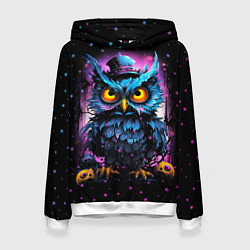 Толстовка-худи женская Magic owl, цвет: 3D-белый