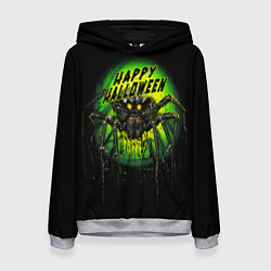 Толстовка-худи женская Halloween - evil spider, цвет: 3D-меланж