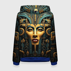 Толстовка-худи женская Египетские фараоны, цвет: 3D-синий