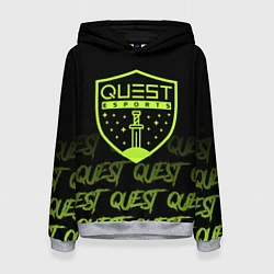 Толстовка-худи женская Quest esports, цвет: 3D-меланж