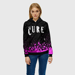 Толстовка-худи женская The Cure rock legends посередине, цвет: 3D-черный — фото 2