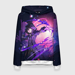 Толстовка-худи женская Восхождение в тени - Тень, цвет: 3D-белый