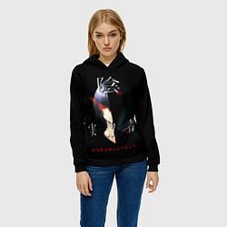 Толстовка-худи женская Сид Кагэно - Восхождение в тени, цвет: 3D-черный — фото 2