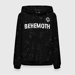 Женская толстовка Behemoth glitch на темном фоне посередине