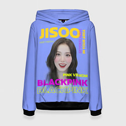 Толстовка-худи женская Jisoo - певица из музыкальной группы Blackpink, цвет: 3D-черный