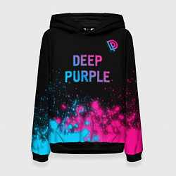 Женская толстовка Deep Purple - neon gradient посередине
