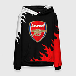 Толстовка-худи женская Arsenal fc flame, цвет: 3D-черный