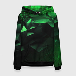 Женская толстовка Видение зеленого в абстракции
