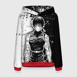 Толстовка-худи женская Маки Зенин из Jujutsu kaisen, цвет: 3D-красный