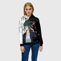 Толстовка-худи женская Маки дзенин из магической битвы, цвет: 3D-черный — фото 2