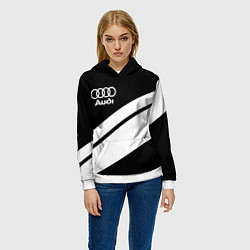 Толстовка-худи женская Audi sport line, цвет: 3D-белый — фото 2