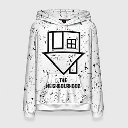 Толстовка-худи женская The Neighbourhood glitch на светлом фоне, цвет: 3D-белый