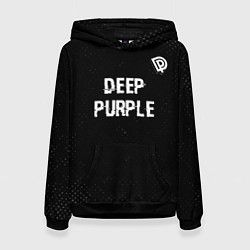 Женская толстовка Deep Purple glitch на темном фоне посередине