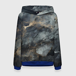 Женская толстовка Темно-серый мрамор