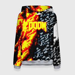 Женская толстовка Doom огненное лого