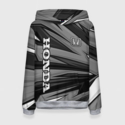 Толстовка-худи женская Honda - монохромный спортивный, цвет: 3D-меланж