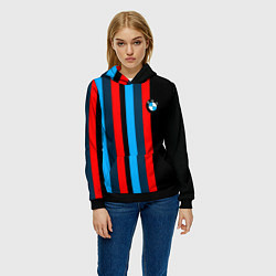 Толстовка-худи женская BMW sport line car, цвет: 3D-черный — фото 2