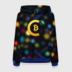 Женская толстовка Bitcoin logo criptomoney