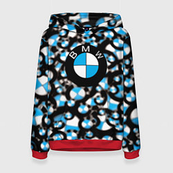 Толстовка-худи женская BMW sportlogo, цвет: 3D-красный