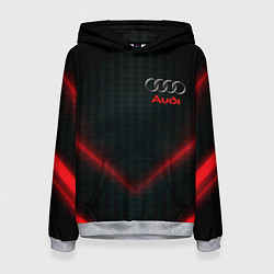 Толстовка-худи женская Audi stripes neon, цвет: 3D-меланж