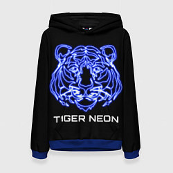 Женская толстовка Tiger neon art