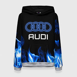 Толстовка-худи женская Audi neon art, цвет: 3D-меланж