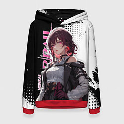 Толстовка-худи женская Кафка из хонкай, цвет: 3D-красный