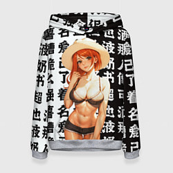 Толстовка-худи женская Нами - Ван Пис, цвет: 3D-меланж